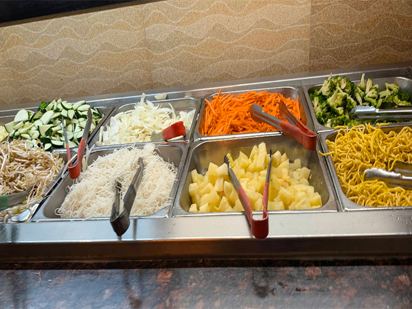 Sakura Buffet sushi rolls and seafood